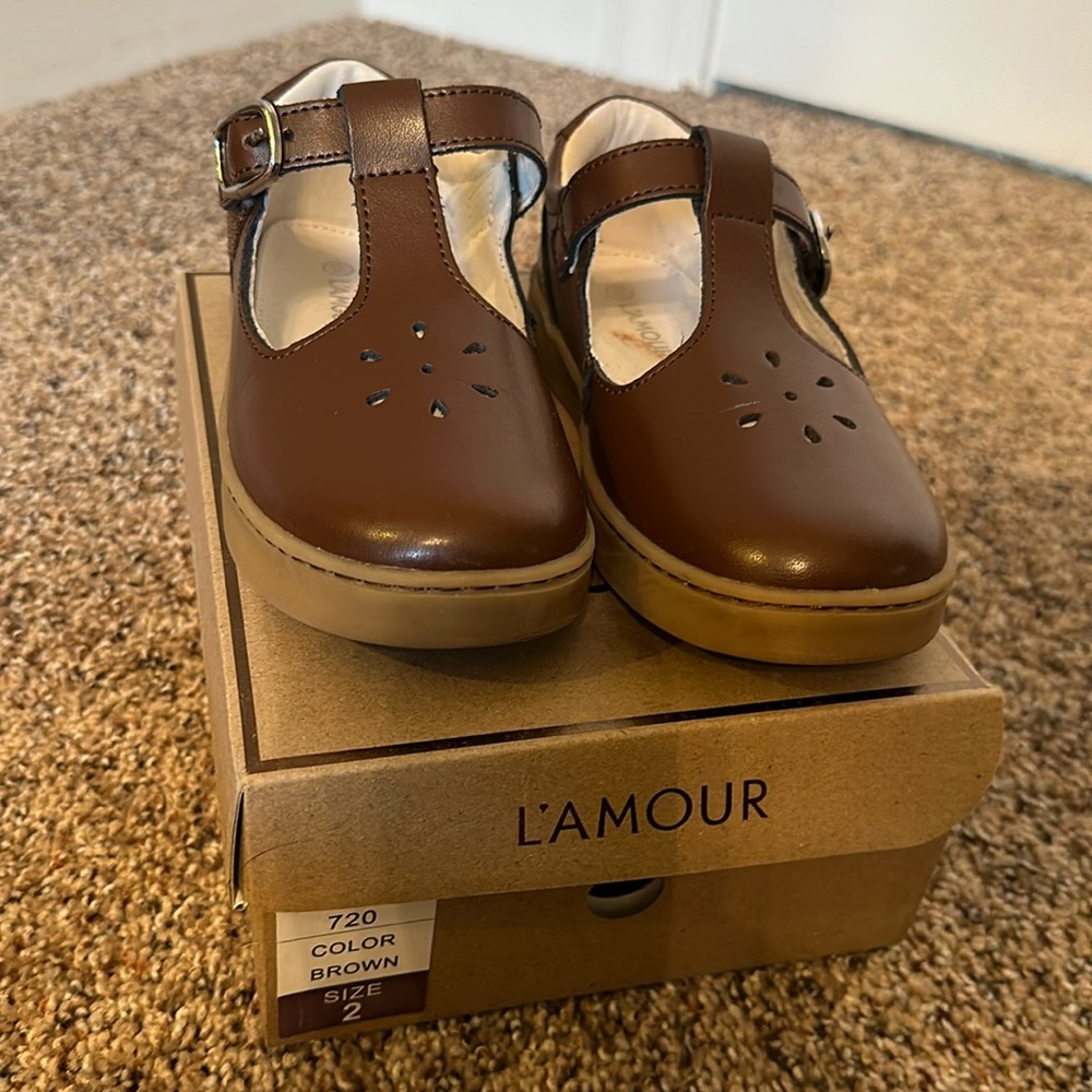 L’Amour Joy brown shoes.